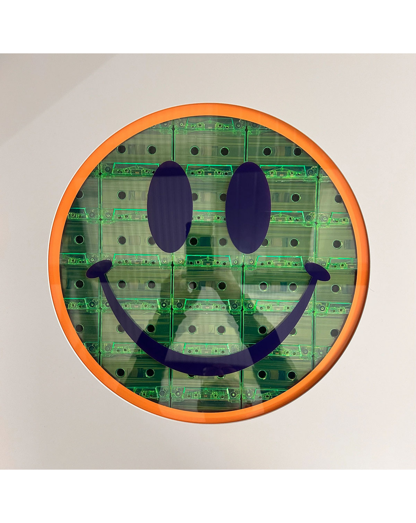 Cassette Face Grey and Neon Green