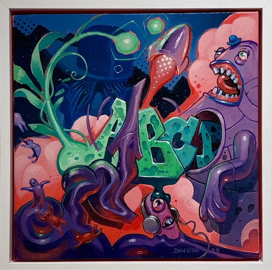 Dan Lish original artwork Egostrip 2 colourful abstract artwork