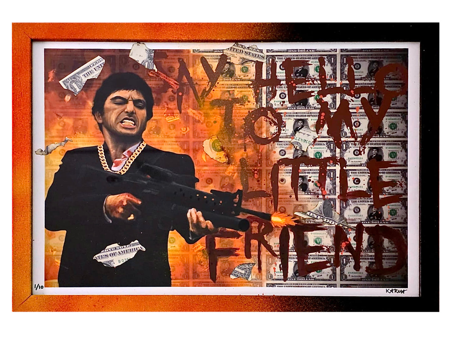 Scarface Hand Finished A3 Print in Custom Frame