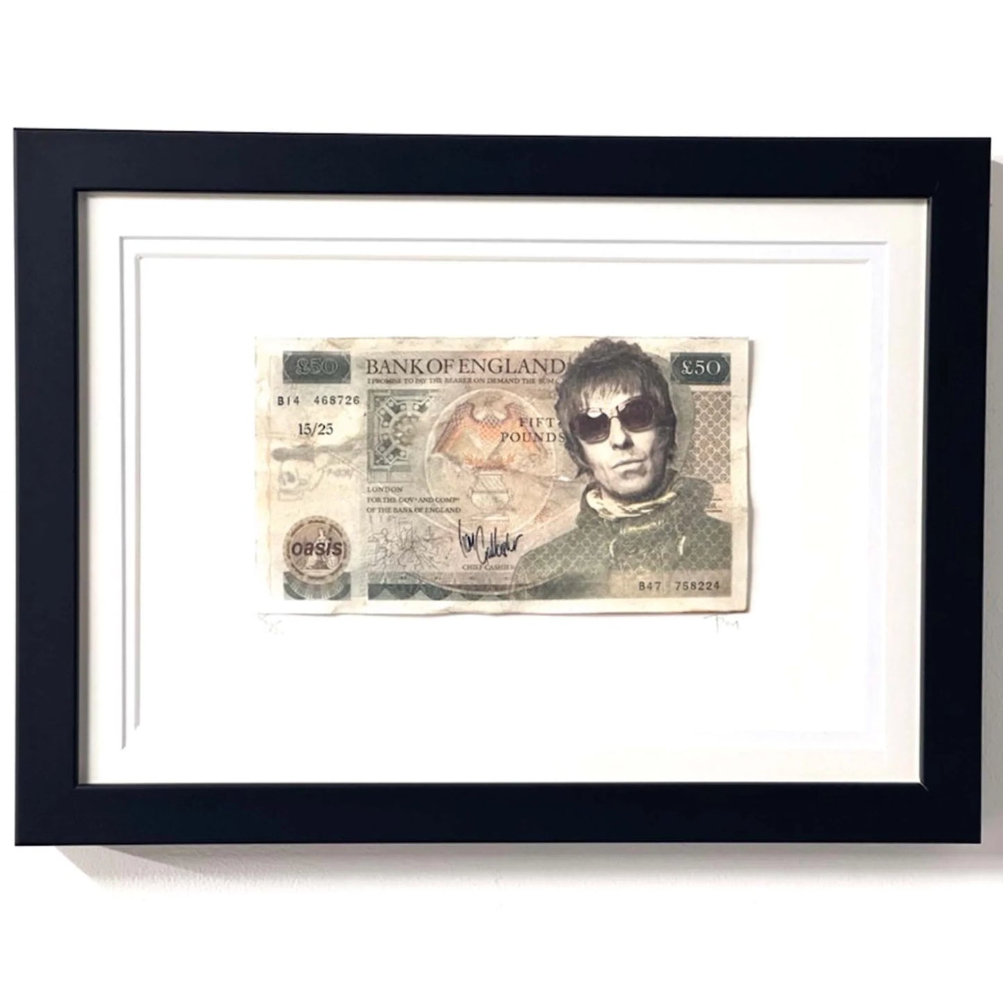 Liam £50 bank note distressed edition